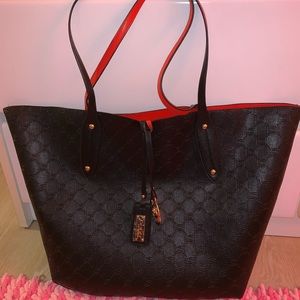 Bebe Reversable Alana Large Emboss Tote